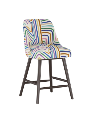 Geller Counter Height Barstool Rainbow Strokes Ochre - Project 62™