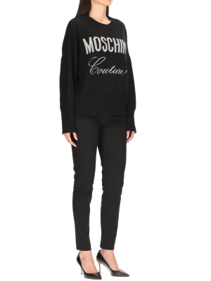 Moschino Couture Logo Intarsia Sweater