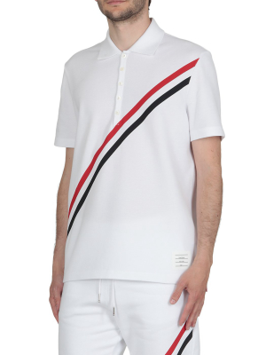 Thom Browne Rwb Stripe Classic Polo Shirt