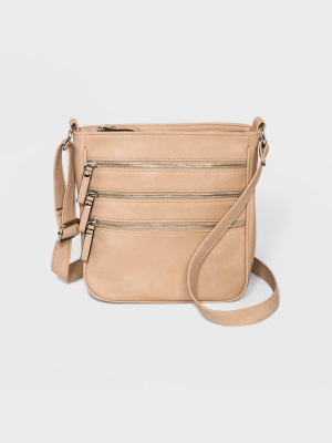 Bueno Soft Nubuck Pebble Crossbody Bag