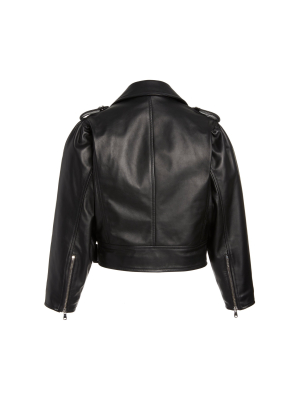 Cropped Leather Jacket