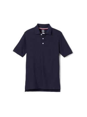 French Toast Young Men's Uniform Short Sleeve Pique Polo Shirt - Navy
