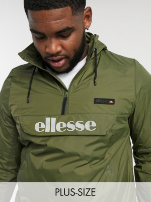 Ellesse Plus Ion Overhead Jacket With Reflective Logo In Green