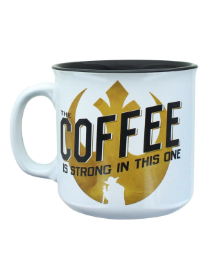 Silver Buffalo Star Wars Coffee Is Strong In This One 20oz Ceramic Camper Coffee Mug