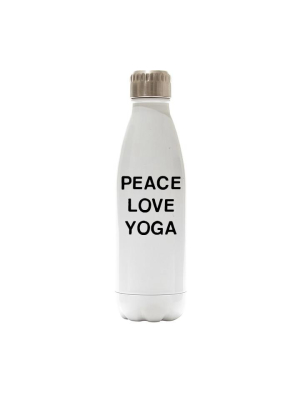 Peace Love Yoga [water Bottle]
