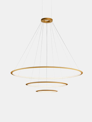 Circular Three Ring Pendant Light