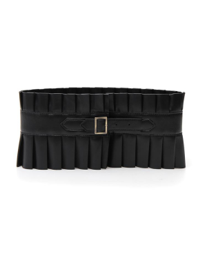 Philosophy Di Lorenzo Serafini Wide Pleated Buckle Belt