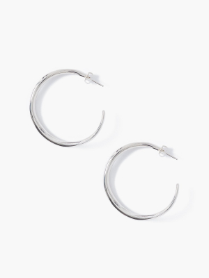 Chan Luu Hoop Lg Silver Earrings