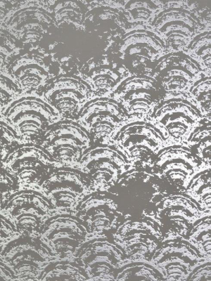 Eclipse Wallpaper In Grey And Silver By Antonina Vella For York Wallcoverings