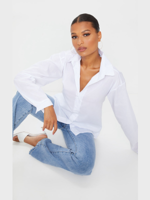 White Cotton Oversized Shirt