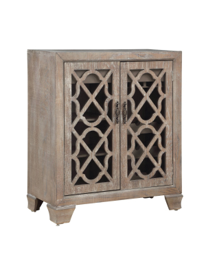 2 Door Spirits Wine Cabinet Brown - Treasure Trove