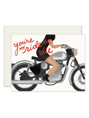 Ride Or Die Motorcycle Card - Ss8