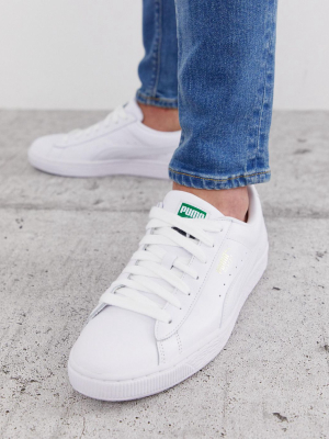 Puma Basket Classic Sneakers In White Leather