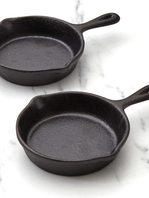 Lakeside Mini Cast Iron Skillets For Single Dishes And Desserts - Set Of 2