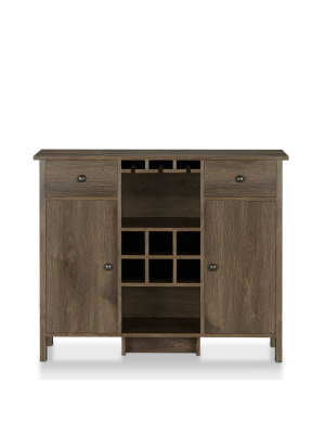 Cecilia Wine Cabinet Walnut - Mibasics