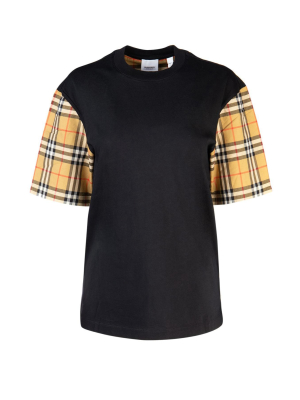 Burberry Checked Sleeve T-shirt