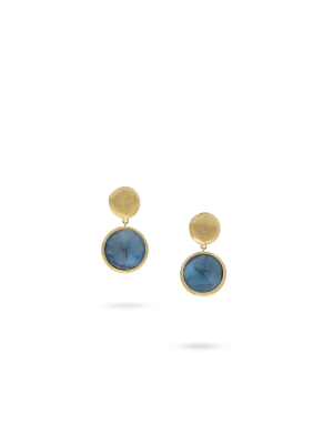 Marco Bicego® Jaipur Color Collection 18k Yellow Gold London Blue Topaz Drop Earrings