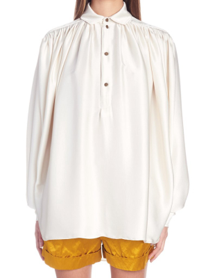 Philosophy Di Lorenzo Serafini Draped Long-sleeve Shirt