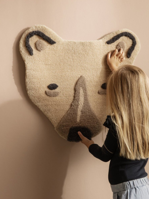 Polar Bear Head Tufted Rug