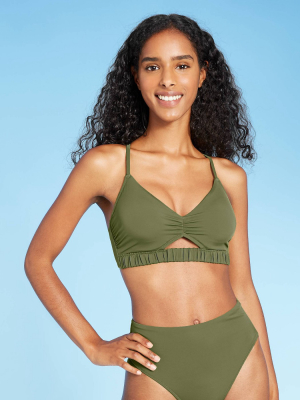 Women's Cinch Trim Cut Out Detail Bikini Top - Shade & Shore™