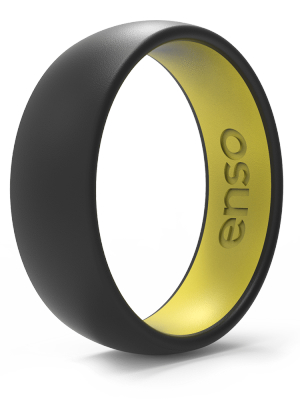 Dualtone Silicone Ring - Obsidian/blazing Yellow