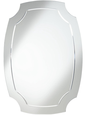 Noble Park Pajaro Black 27 1/2" X 39 1/2" Oval Cut Wall Mirror