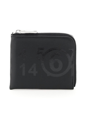 Mm6 Maison Margiela Logo Print Folding Wallet