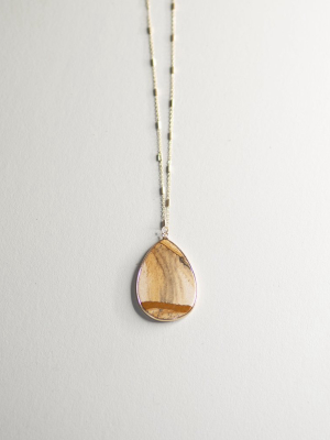 Teardrop Pendant Necklace-ivory