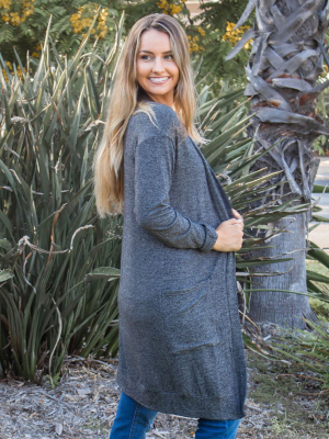 The Mae Cardigan - Charcoal