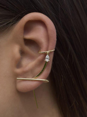 Solid Crusader Line Earring