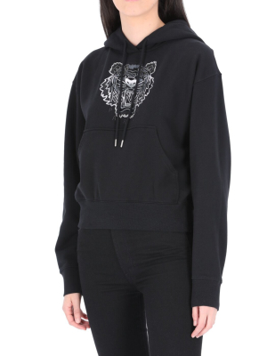 Kenzo Tiger Embroidered Boxy Hoodie