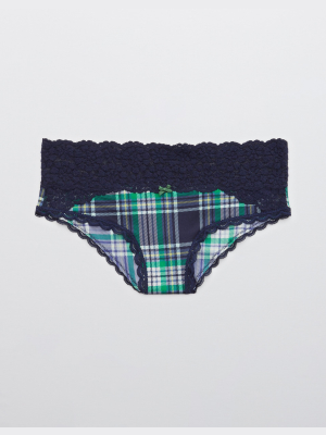 Aerie Sugar Cookie Lace Shine Cheeky Underwear