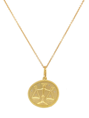 Zodiac Double Sided Necklace - Libra