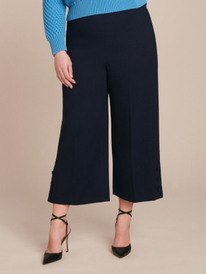Cropped Button Placket Pant