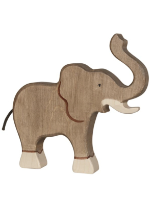 Holztiger Wooden Elephant (trunk Raised)