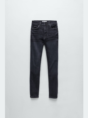 Zw Premium Skinny Jeans In Misty Black