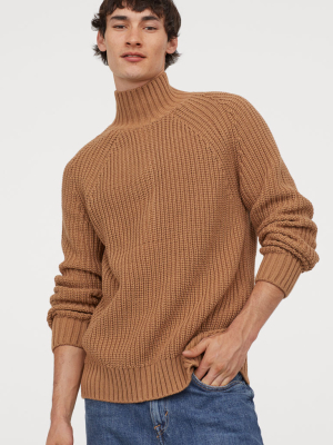 Collared Ribbed Sweater