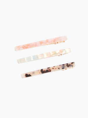 Marble Hair Clips