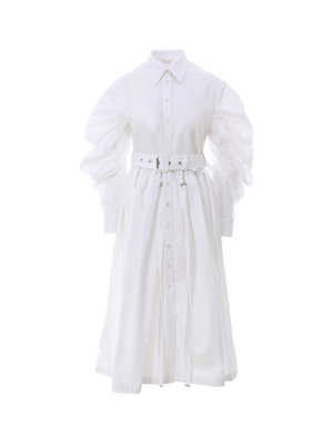 Alexander Mcqueen Belted Shirt Dress