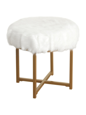 Faux Fur Stool - Homepop