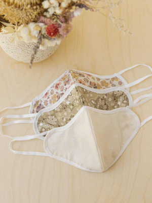 The Sustainable Mask | Adult Sage Florals 3-pack