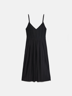 Combined Pleated Dress