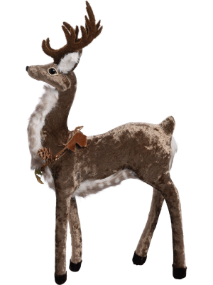 Transpac Foam 18 In. Brown Christmas Plush Deer