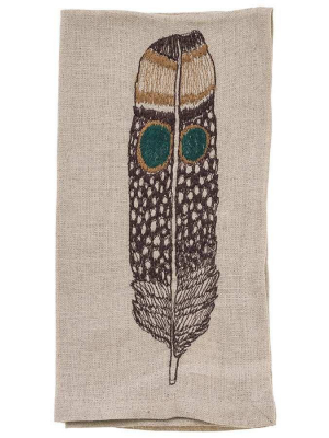 Owl Feather Dinner Napkin