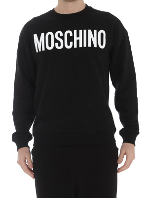 Moschino Logo Printed Crewneck Sweatshirt