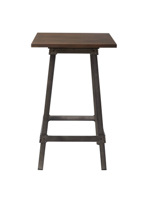 Indio Steel Pub Table Top Walnut - Osp Home Furnishings