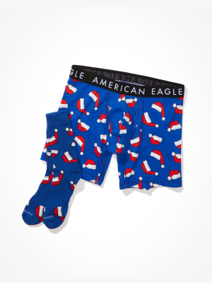 Aeo Sock + 6" Classic Boxer Brief Gift Set