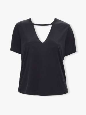 Plus Size Cutout Tee