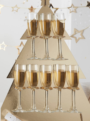 Ginger Ray Prosecco Wall Christmas Tree Gold