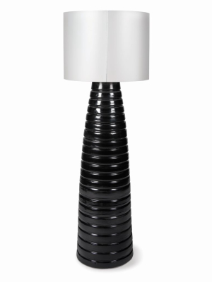 Inda Ribbon Ceramic Cordless Outdoor Led Floor Lamp In Various Colors & Shades By Bd Outdoor